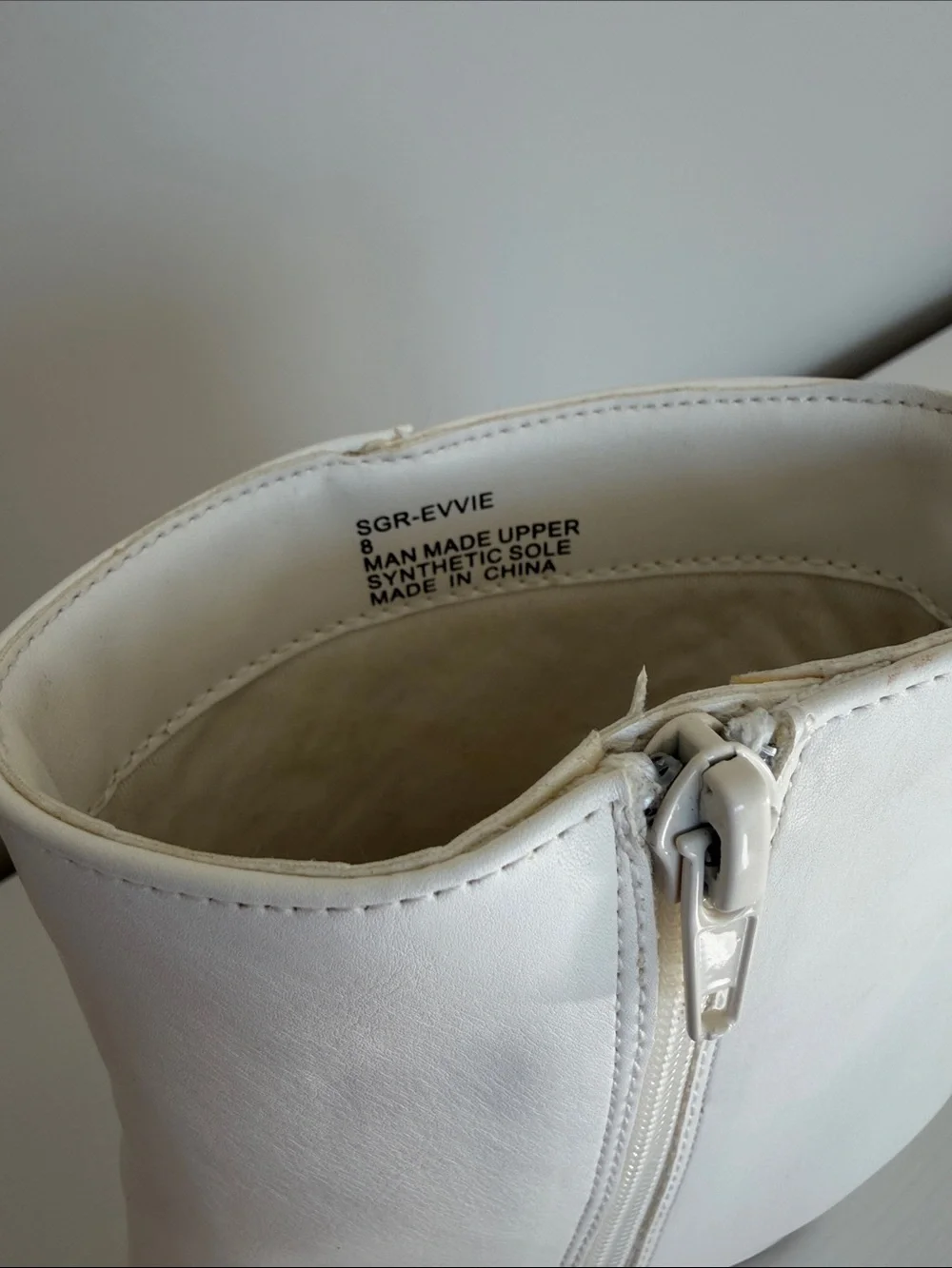 White Sugar Evvie pointed-toe ankle bootie